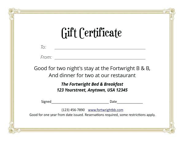 Mexican Restaurant Gift Certificate Template Date Night Templates