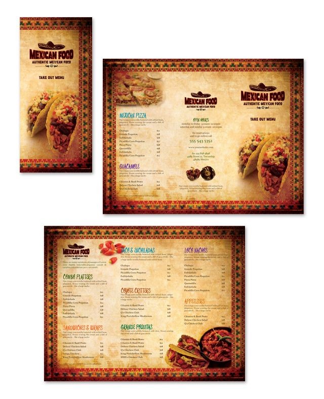 Mexican Restaurant Take Out Menu Template Http Www Dlayouts Com