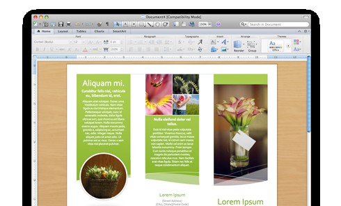 Microsoft Word For Mac Brochure Templates Template In Pamphlet