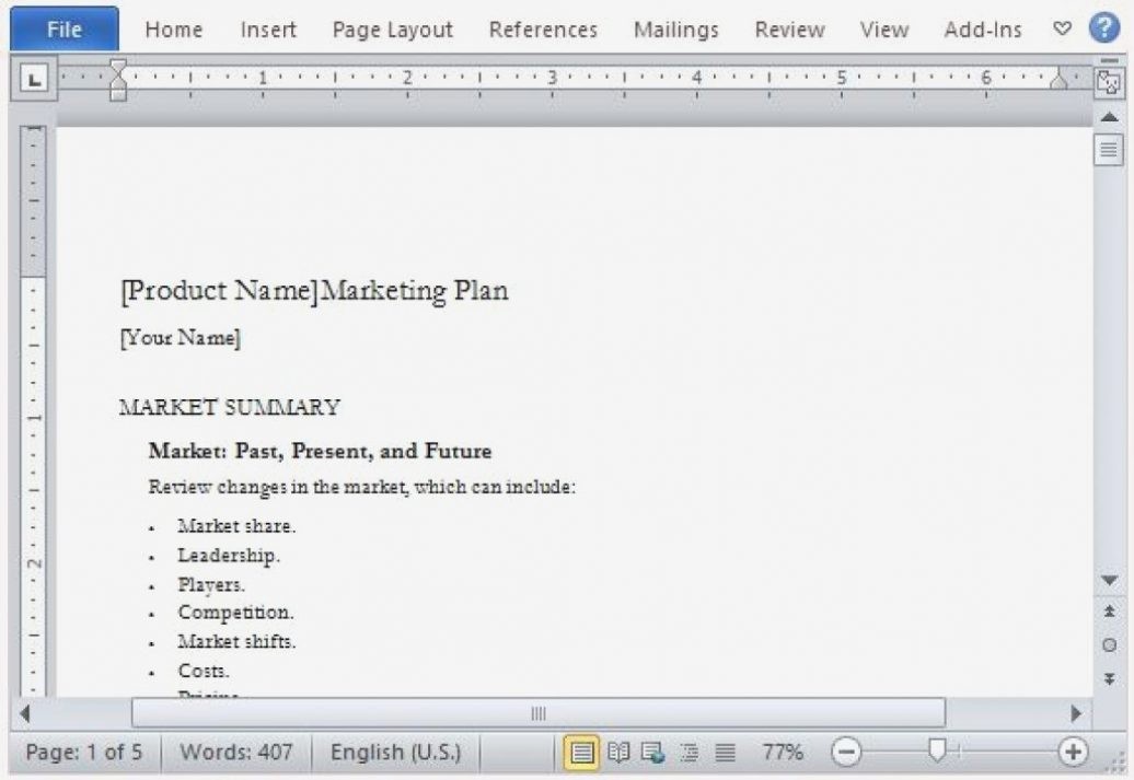 Microsoft Word Marketing Plan Template Business 28 For