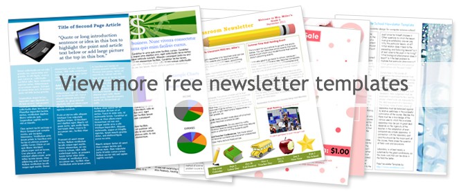 Microsoft Word Newsletter Template Free Download Hiyaablog Com Publisher