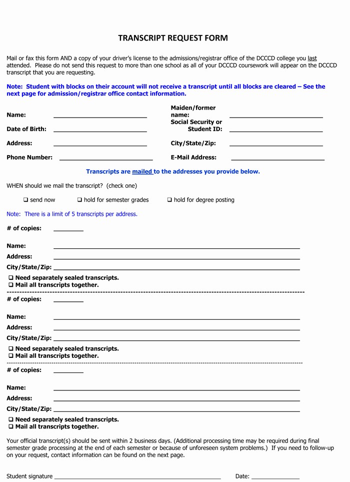 Middle School Transcript Template Its Your Free