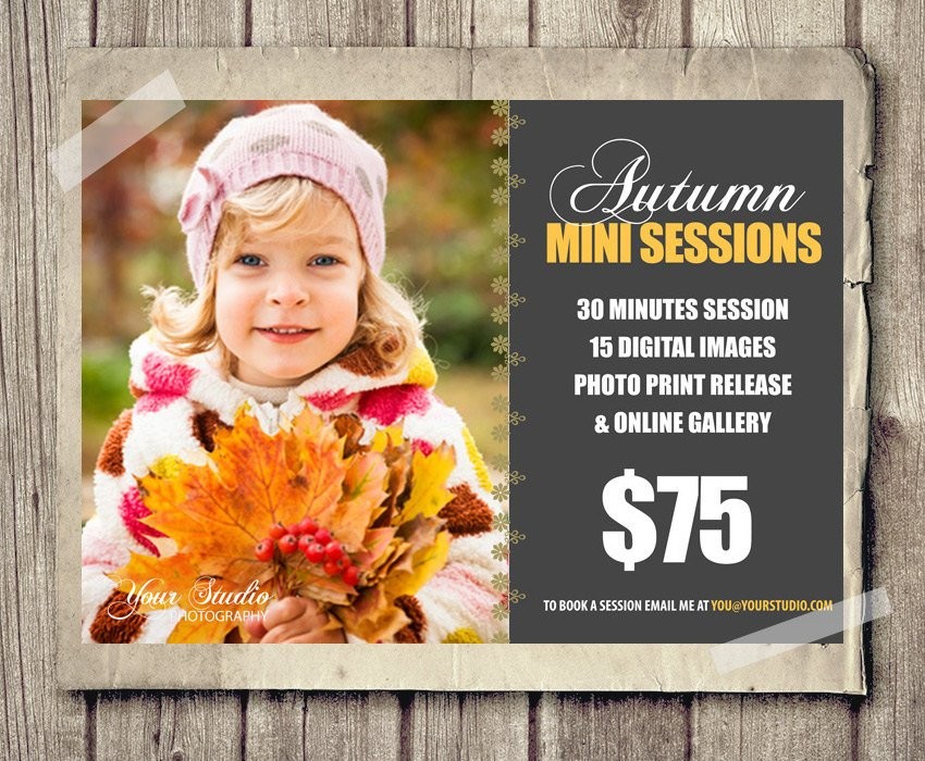 Mini Session Template For Photographers INSTANT DOWNLOAD Etsy Free Photography Templates