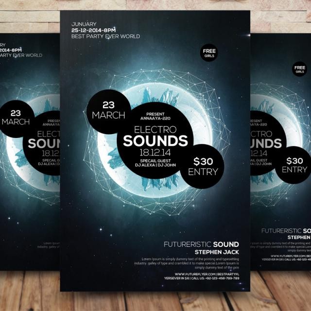 Minimal Electro Flyer Psd Template For Free Download On