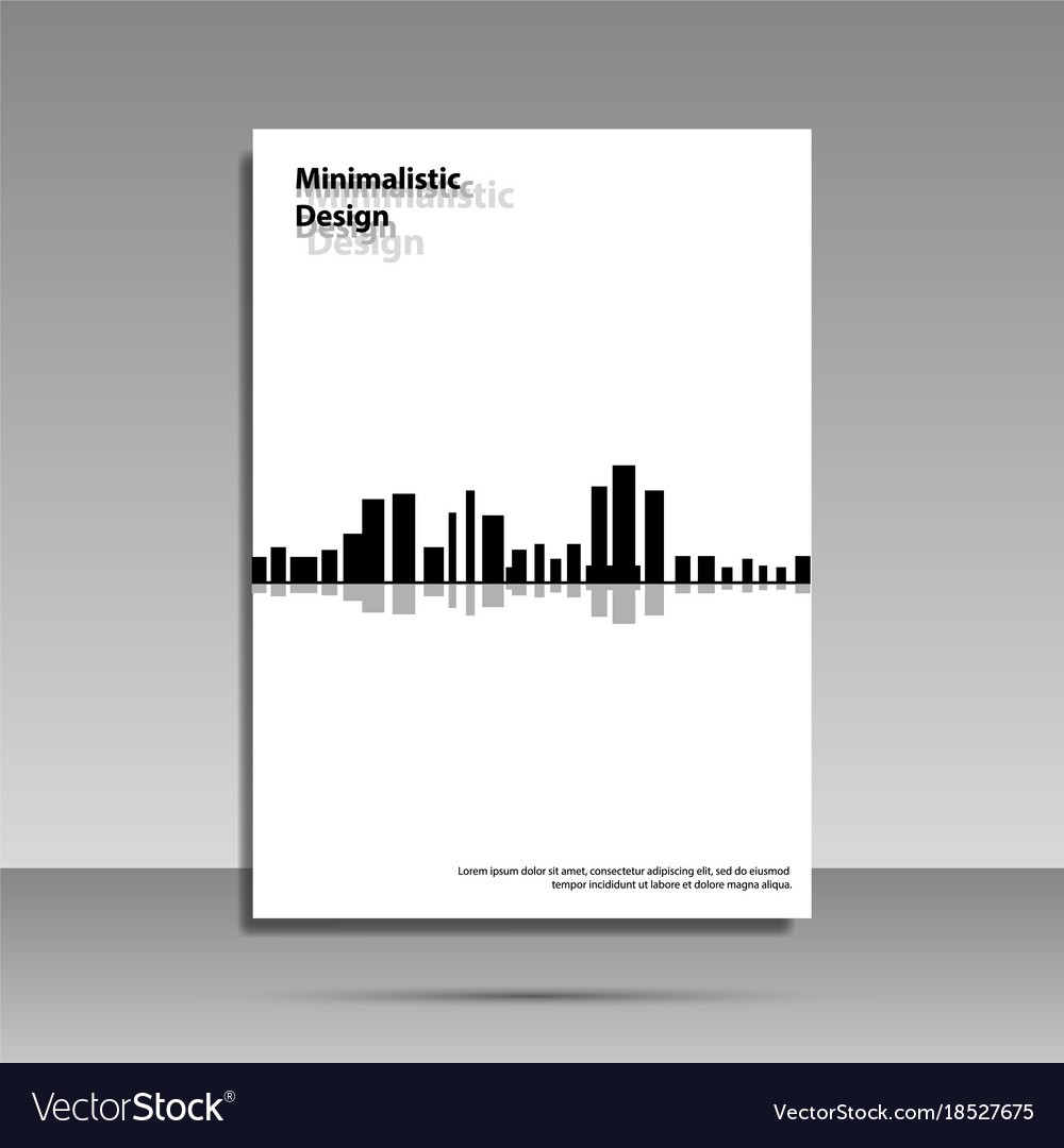 Minimalist Design Black And White Brochure Vector Image