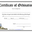 Minister License Certificate Template Of Ordination Free