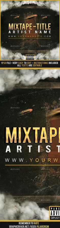 Mixtape CD Cover Template PSD Download Here Http Graphicriver Hip Hop Cd Templates