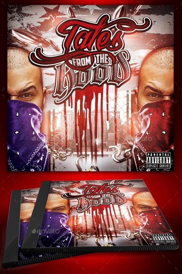 Mixtape Flyer Or CD Cover Tales From The Hood Cd Hip Hop Templates