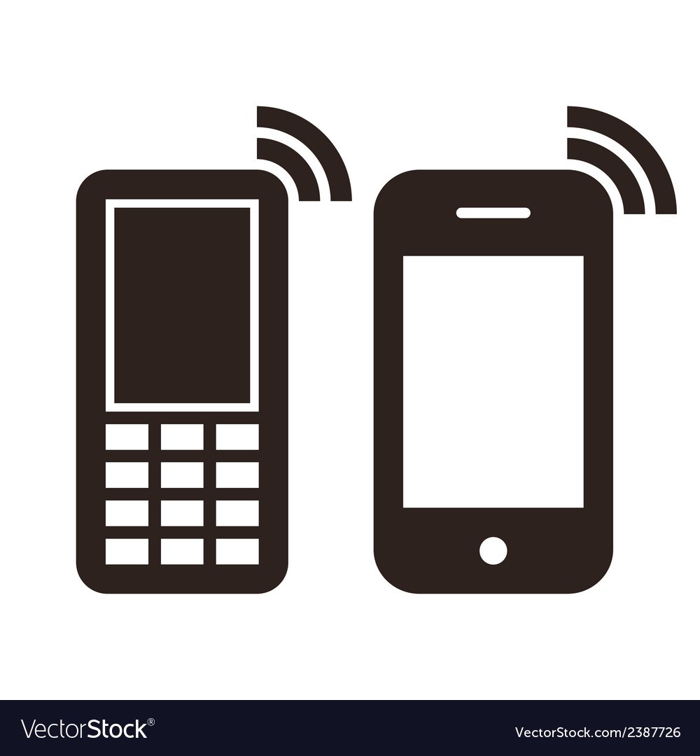Mobile Phone Icons Royalty Free Vector Image VectorStock
