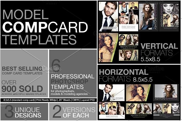 Model Comp Card Kit Flyer S Creative Market