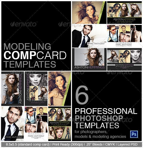 Model Comp Card Photoshop Template On Behance