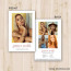 Modeling Comp Card Template Photoshop PSD INSTANT DOWNLOAD Model