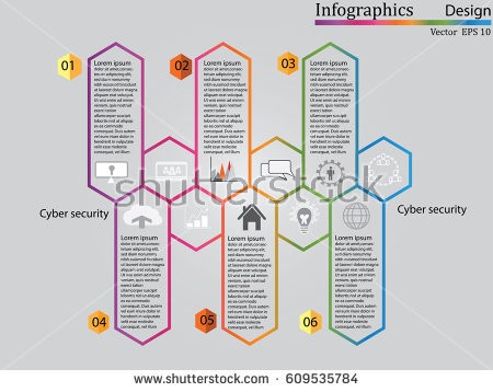 Modern Clean Business Circle Origami Style Stock Vektorgrafik Timeline