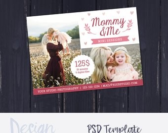 Mommy And Me Logo Etsy Mini Session Template Free