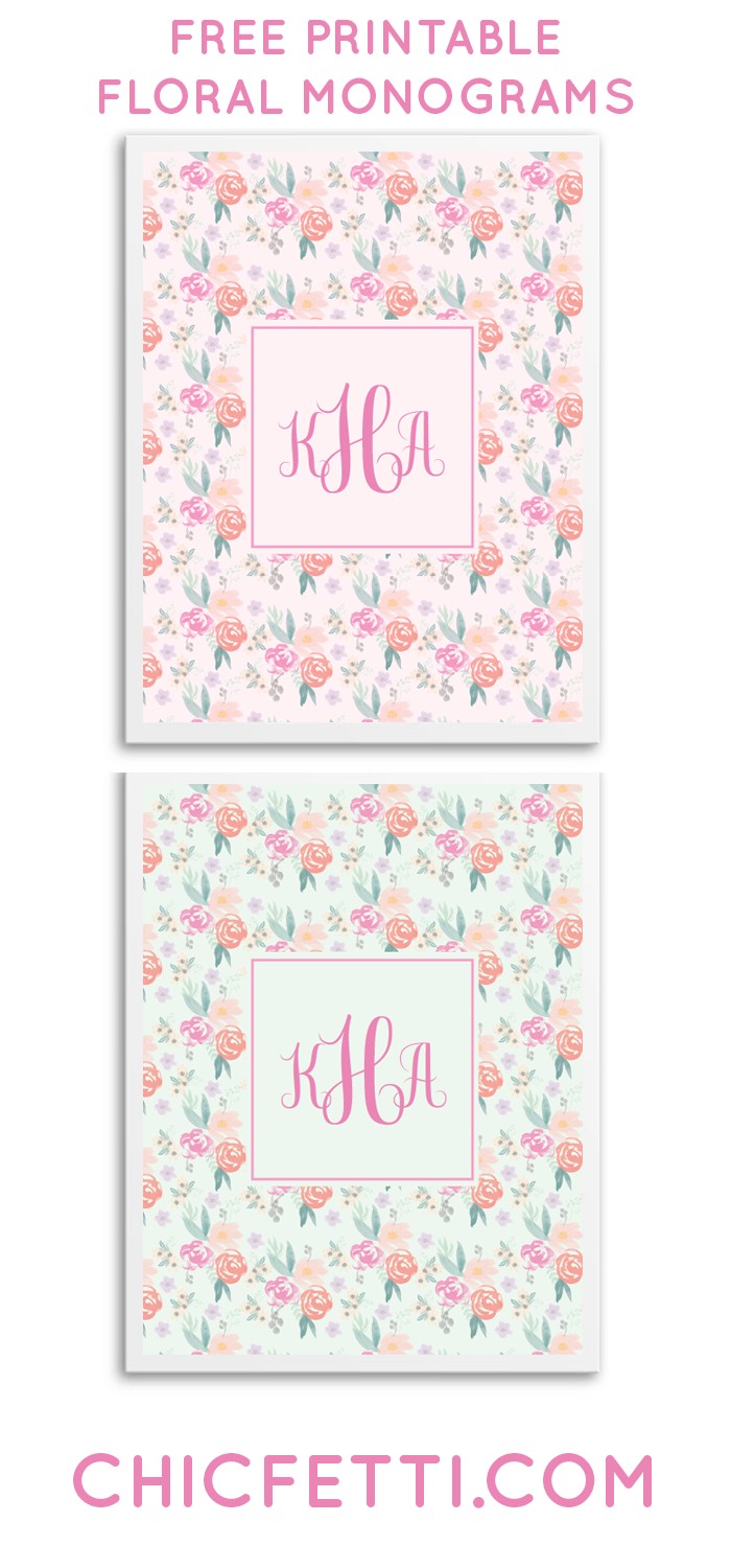 Monograms Make Your Own Using Our Free Templates Chicfetti