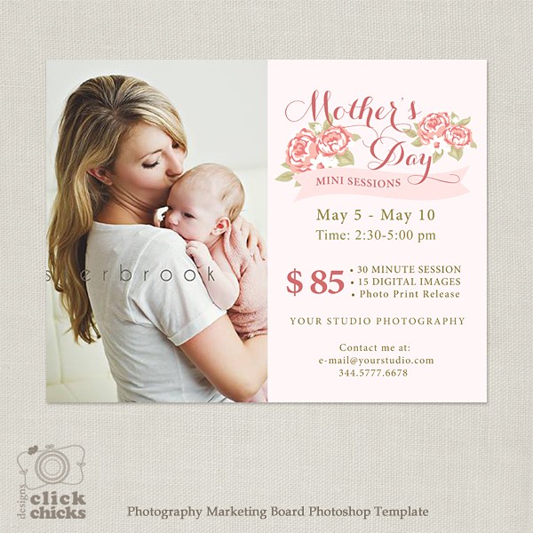 Mothers Day Mini Session Marketing Template For Photographers 080 Mommy And Me