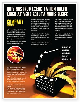 Movie Clapper Flyer Template Background In Microsoft Word