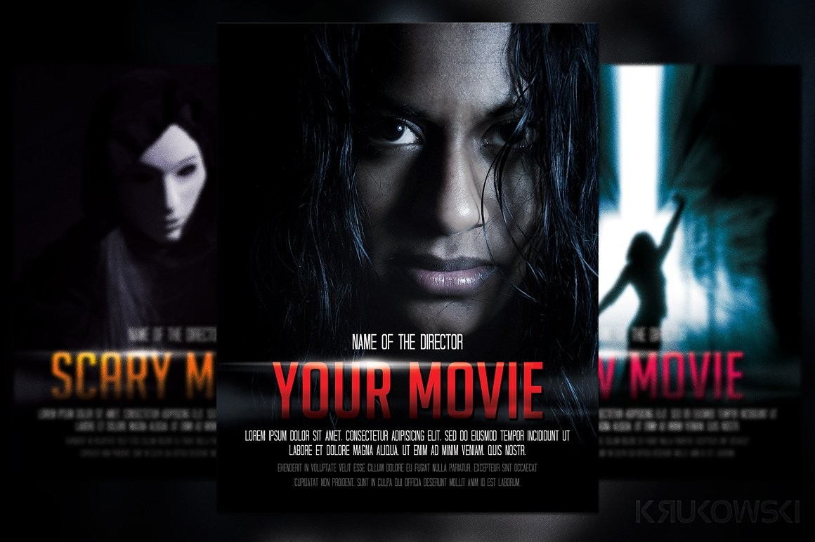 Movie Poster Flyer Template Templates Creative Market