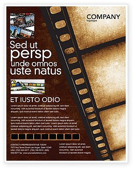 Movie Strip Flyer Template Background In Microsoft Word Publisher