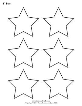 Multiple Sizes Of Star Template Pages On This Site Including Blank