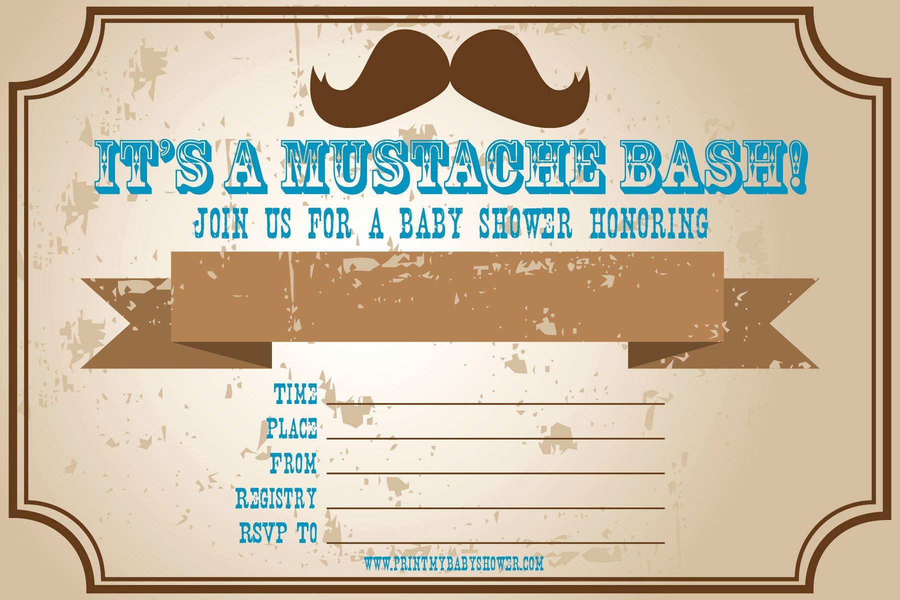 Mustache Baby Shower Invitations Free Templates Inspirational 25 Invitation
