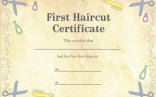 My First Haircut Certificate Printable Demire Agdiffusion Com Free Template