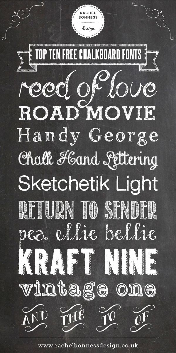 My Top Ten Free Chalkboard Fonts I Designed For Blog Font Ideas