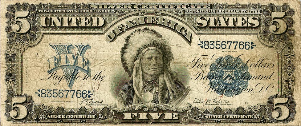 My U S Paper Money Collection Five Dollar Bills Blue