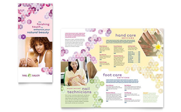 Nail Salon Brochure Template Design