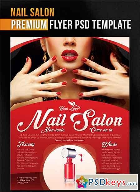 Nail Salon Flyer PSD Template Facebook Cover Free Download