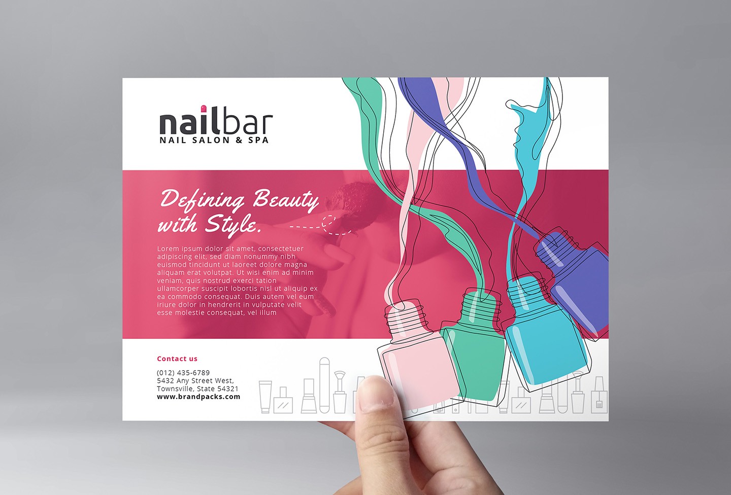 Nail Salon Flyer Template In PSD Ai Vector BrandPacks