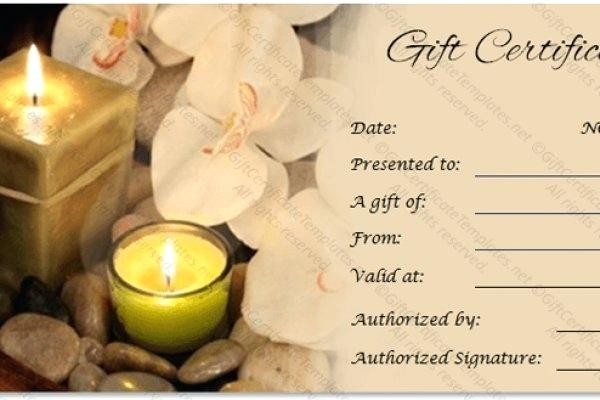 Nail Salon Gift Cards Pedicure Certificate Template Free