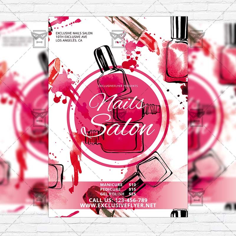 Nails Salon Free Club And Party Flyer PSD Template ExclsiveFlyer Nail