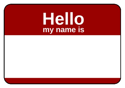 Name Tag Label S Hello My Is Nametag