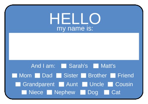 Name Tag Label S Hello My Is Sticker