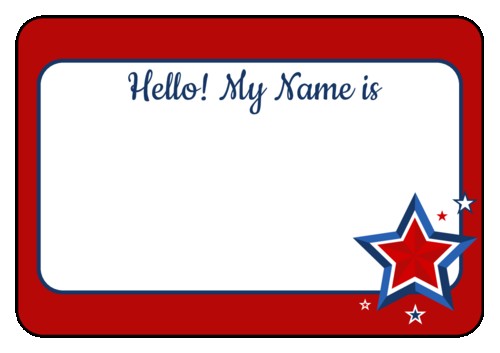 Name Tag Label Templates Hello My Is Tags Printable