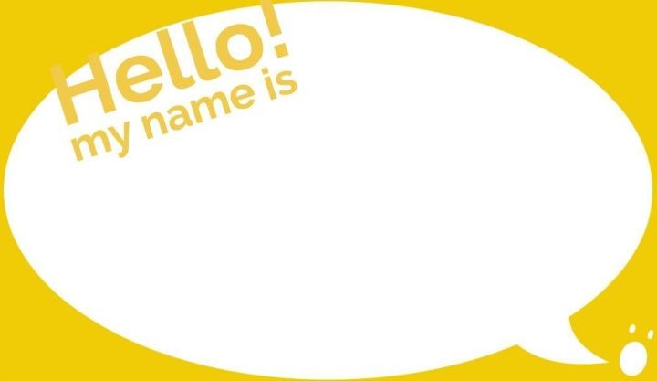 Name Tag S Photography Gallery Sites Speech Balloon Hello My Is Label