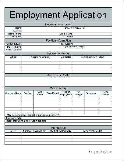 New Hire Application Form Plate Forms Sample Employee Job Free Downloadable Employment