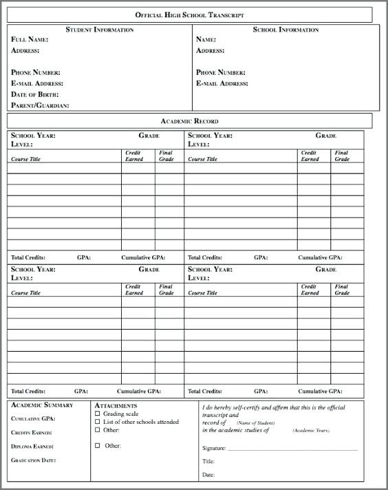 New Pics Of College Transcript Template For Word University Free High School