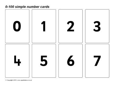Number Flash Cards Primary Teaching Resources Printables SparkleBox Sparklebox Flashcards