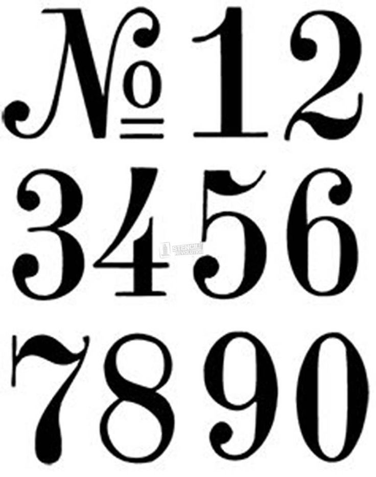 Number Stencils Crafts Pinterest Lettering And Numbers Free Templates