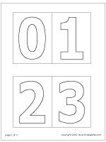 Number Stencils Printable Templates Coloring Pages