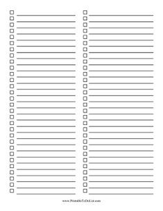 Numbered Lined Paper Template Printable PDF Form Business Forms Create Checklist