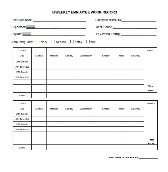 Numbers Timesheet Templates 18 Free Sample Example