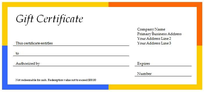 Office Gift Certificate Template Ukran Agdiffusion Com
