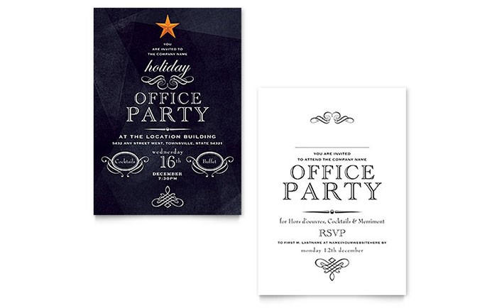 Office Holiday Party Invitation Template Design