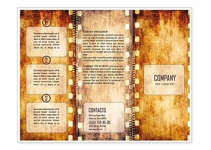 Old Film Strip Brochure Template Design