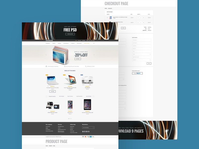 Online Store Website Template 72pxdesigns Free Ecommerce Psd
