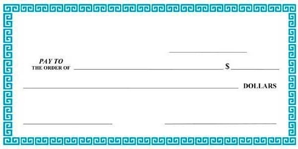 Oversized Check Template Free Cheque