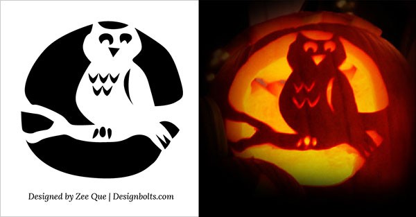 Owl Pumpkin Stencil With Jack O Lantern Patterns 15 Free Printable Stencils